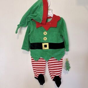 New Koala Kids 3 piece elf outfit size 0/3 months Christmas elf hat included